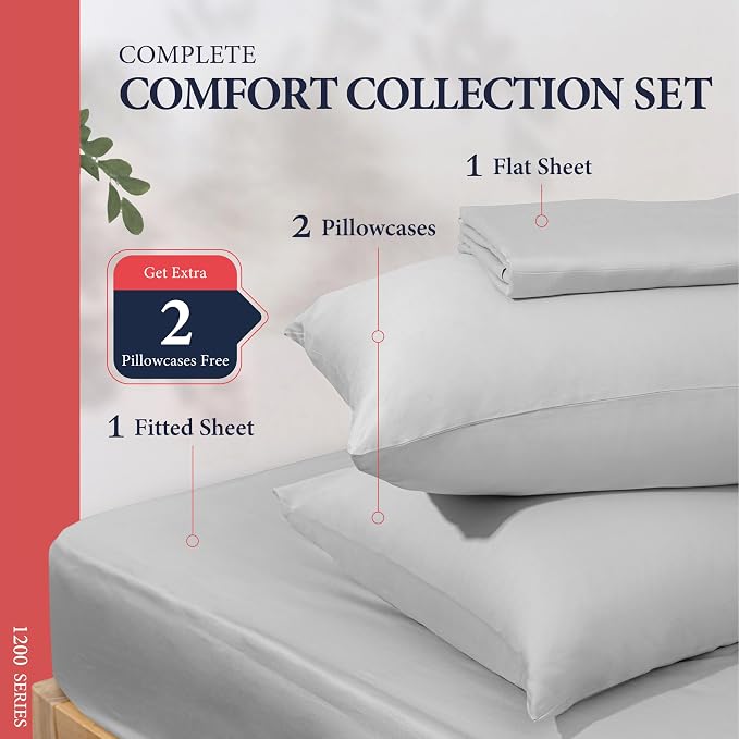 100% Egyptian Cotton Sheets California King Size - Image 3