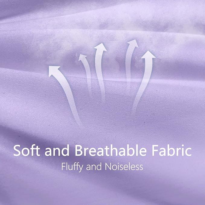 TEXARTIST Premium 2100 Series Queen Comforter All Season Breathable Lavender - Image 3