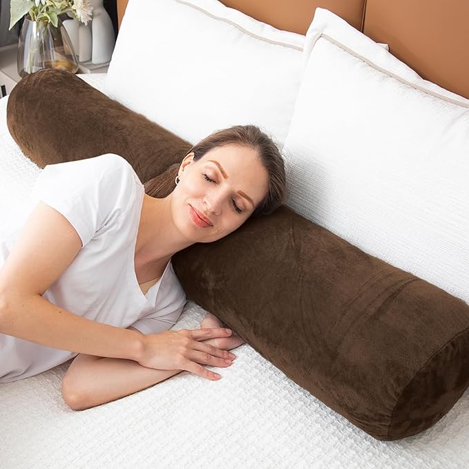 1 MIDDLE ONE Round Body Pillow for Adults, Long Bolster Pillow for Bed - Image 4