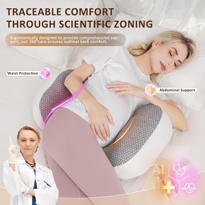 Chilling Home Portable Pregnancy Pillow Memory Foam–Maternity Body Pillow - Image 2