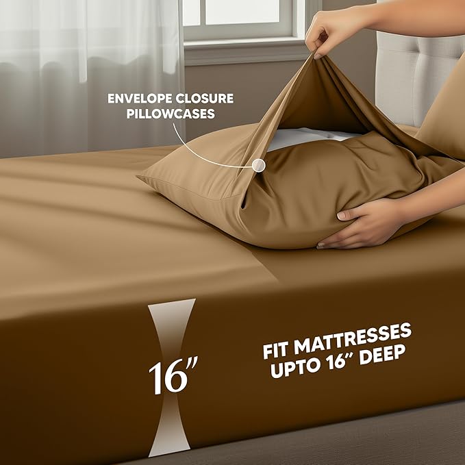 Utopia Bedding Full Size Sheet Set – 4 Piece Bed Sheets, Soft and Breathable - Image 4