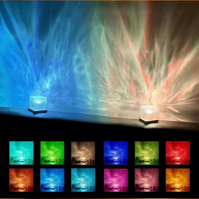 Ocean Wave Projector Light, 16-Color LED Cube Lamp - Image 3