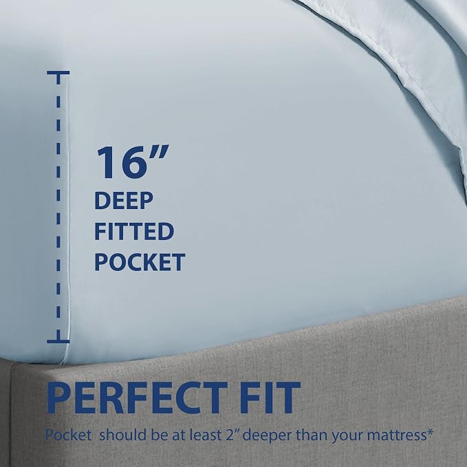 Cathay Home California King Fitted Sheet - Image 3