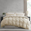 Nestl Beige Cream Duvet Cover King Size by Nestl