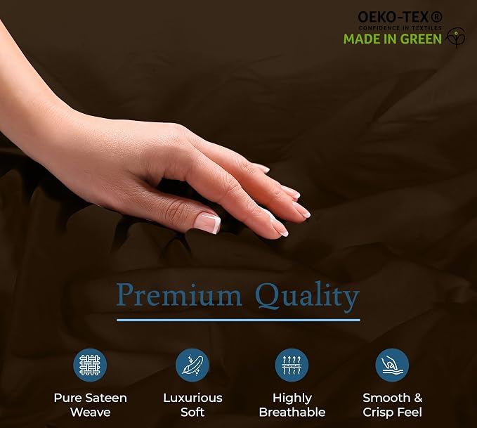 Royale Linen 400 Thread Count 100% American Grown Cotton Fitted Sheet Twin Size - Image 8