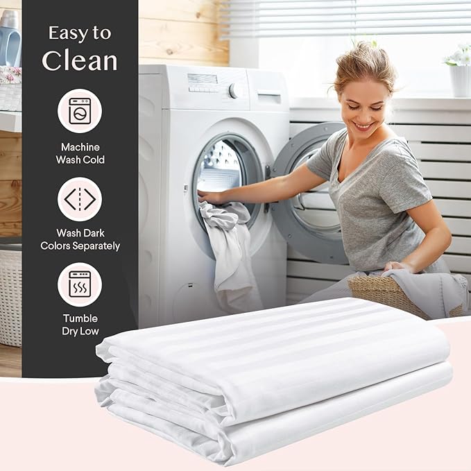 FAUNNA 600TC 100% Cotton Pillow Protectors, King Size, 4 Pack, Oeko-TEX - Image 5