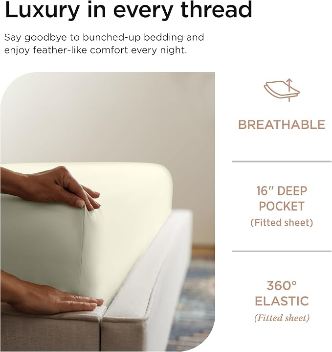 Threadmill Luxury 800 Thread Count California King 100% Cotton Sheets - Image 5