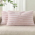 Pallene Faux Fur Plush Lumbar Throw Pillow Covers 12x20 Set of 2, Luxury Soft by PALLENE