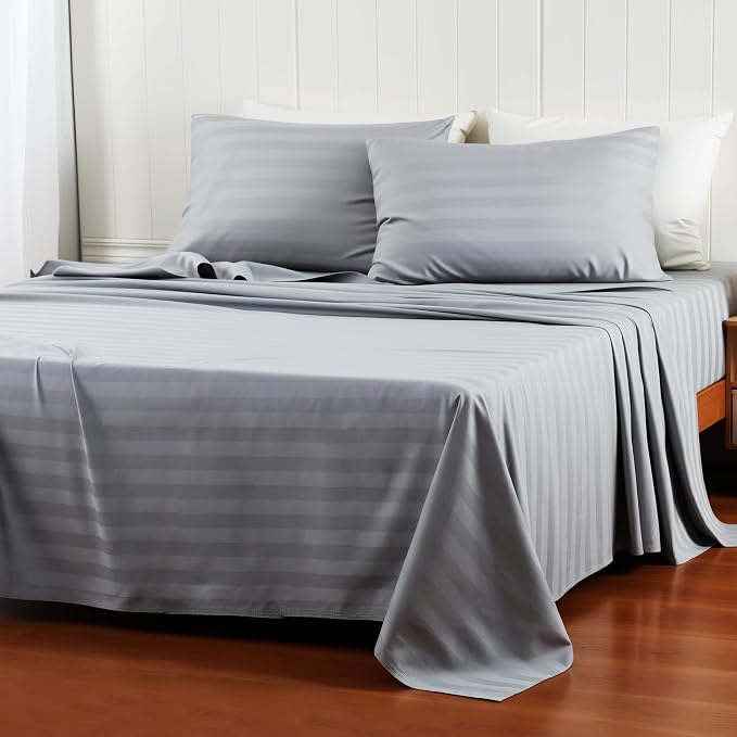 Cotton Flat Sheets Only, 600 TC 100% Cotton Flat Sheet Top Sheet Only, Cal King - Image 4