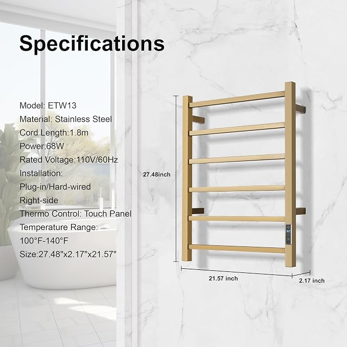 Electric Heated Towel Warmer - Image 3