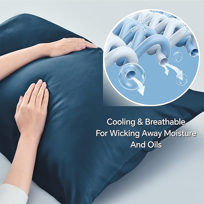 BEDELITE Standard Pillow Cases Set of 2, Rayon Derived from Bamboo, Cooling - Image 3