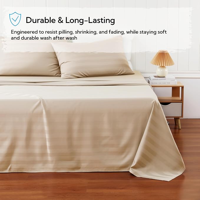 Cotton Flat Sheets Only, 600 TC 100% Cotton Flat Sheet Top Sheet Only, Full - Image 5