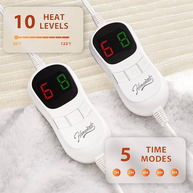 Homemate Electric Heated Blanket Queen Size - Image 3