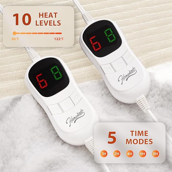 Homemate Electric Heated Blanket King Size - Image 3