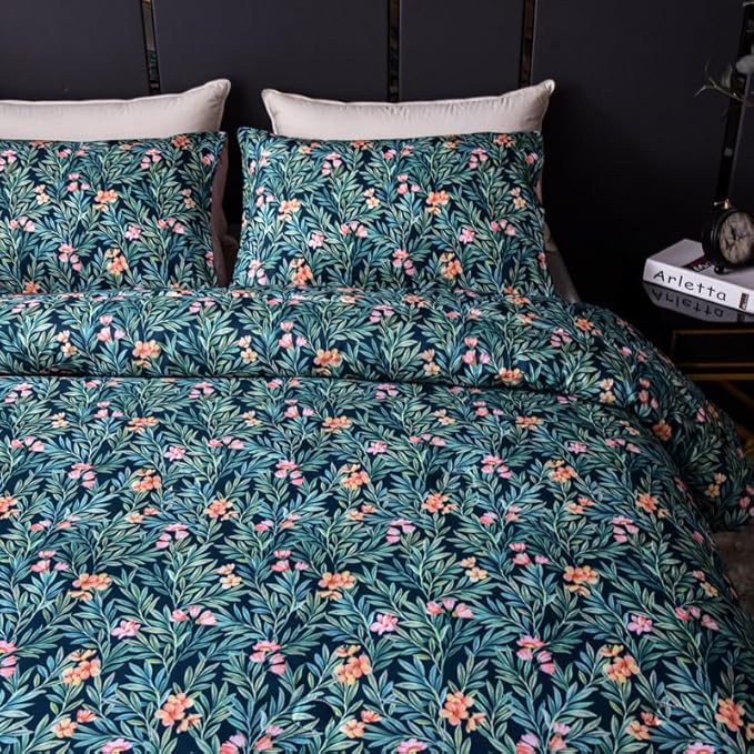 Cupocupa Duvet Cover Queen Size Set Boho Floral Pattern Duvet Cover Queen - Image 3