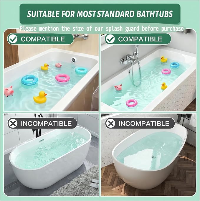 Bathtub Splash Guard for tub Kids& Bath Shelf for Kids – Toddler Bath Tray - Image 7