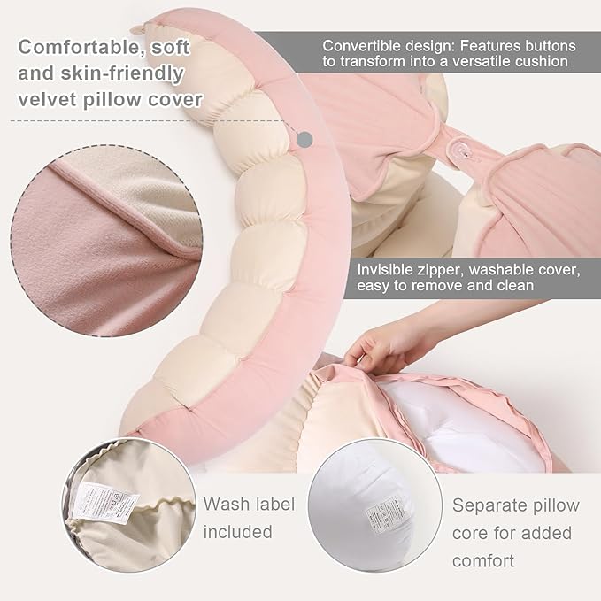Peallow – Long Round Body Pillow - Image 4