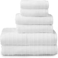 Welhome James 100% Cotton Textured Stripe Towel Set by WelhomeByWelspun