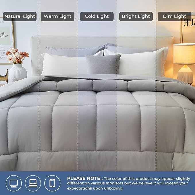 Sasttie Queen Comforter Set, 7 Pieces Bed in a Bag Queen, Complete Bedding Set - Image 8