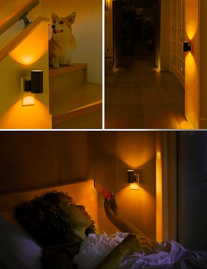 L LOHAS LED Night Light, Amber Nightlight, Dimmable Night Light, Light Sensor - Image 6