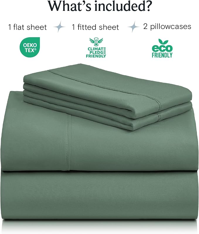 LuxClub 4 PC Full Sheet Set, Breathable Luxury Bed Sheets, Deep Pockets 18" - Image 2