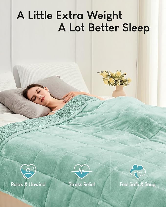Cottonblue Weighted Blanket for Adults 20 lbs Queen Size 60x80 inches, Cozy - Image 2
