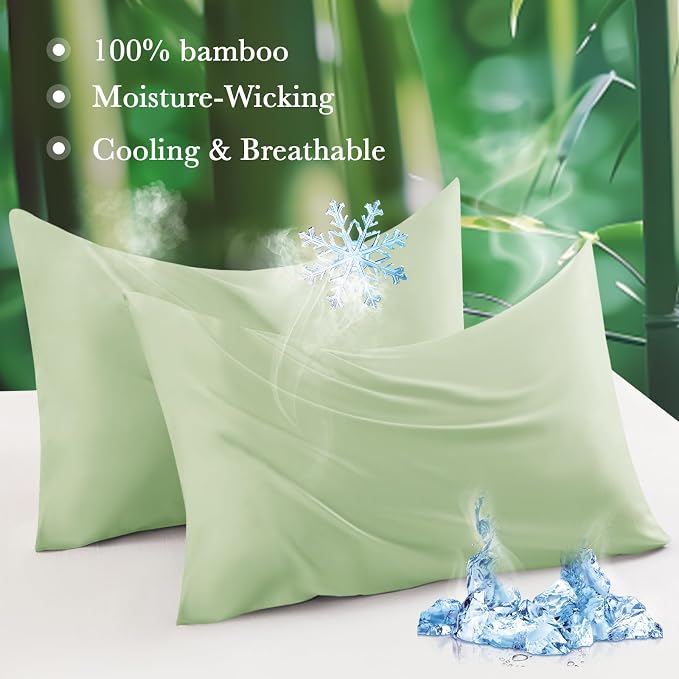 Curved Pillow Case Queen Size, Side Sleeper Pillow Cases Cover Cooling Rayon - Image 2