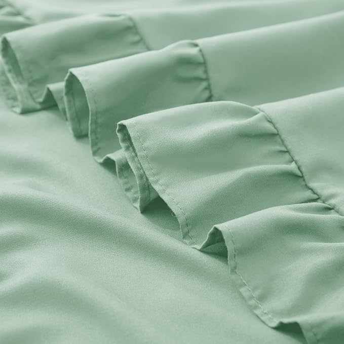 KKJIAF Ruffle Pillow Cases King Size Set of 2, Ruffled Pillow Covers - Image 6