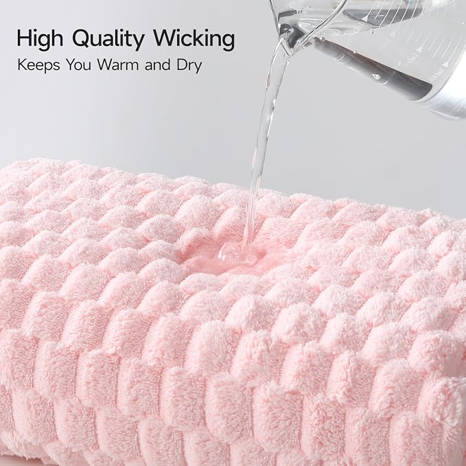 REDKISS Microfiber Bath Towels Set of 4-27x55 Inch Large Waffle Bath Towels - Image 6