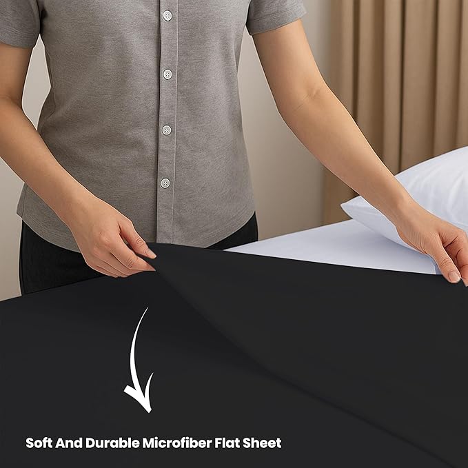 GOLD TEXTILES Queen Flat Sheet 24 Pack – Brushed Microfiber Top Sheets - Image 3