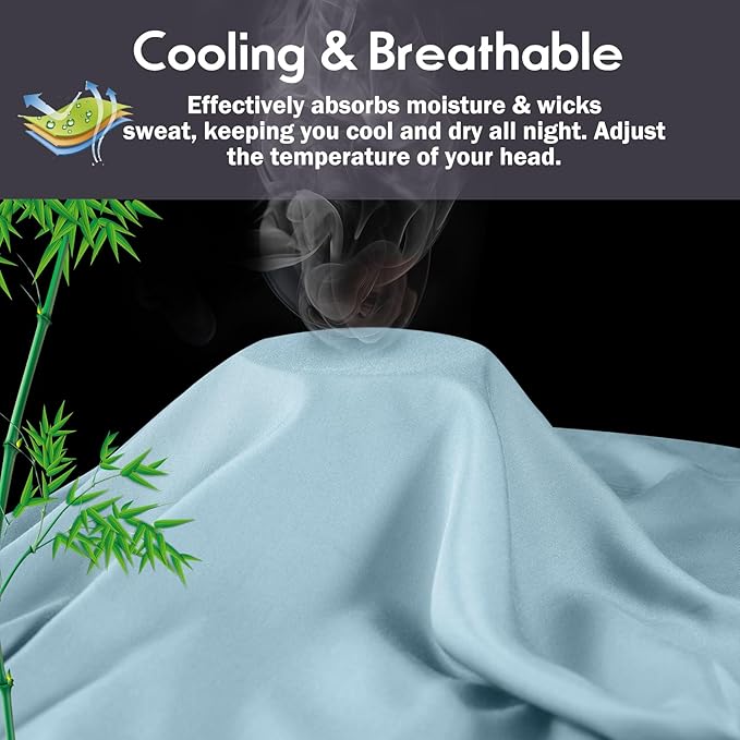 Pillowcases King Size 2 Pack, Cooling Viscose from Bamboo Pillow Cases - Image 3