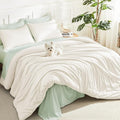 Litanika Comforters Ivory Oversized Queen Size, 3 Pieces Lightweight Solid by Litanika