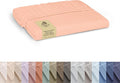 Linen Home 100% Cotton Percale Weave Fitted Sheet, Twin Size, Tropical Peach by LINENHOME