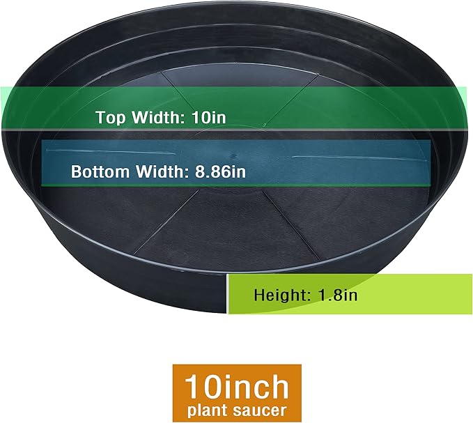 Plant Saucer 10 12 14 16 18 20 25 Inch Extra-Deep Plant Trays - Image 2
