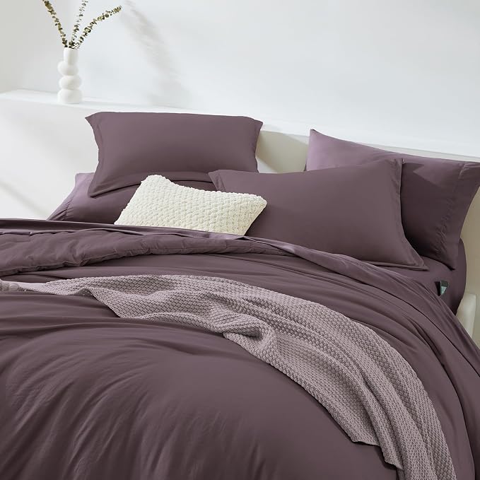 WRENSONGE Full Size Comforter Set- 7 Pieces Artic Plum Bed in a Bag Full Size - Image 3