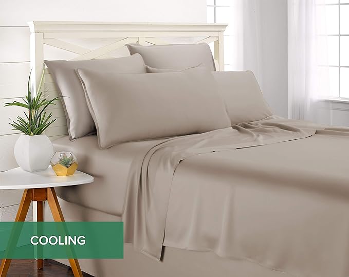 Pure Bamboo Queen Sheets, Genuine 100% Organic Viscose Derived from Bamboo Bed - Image 5