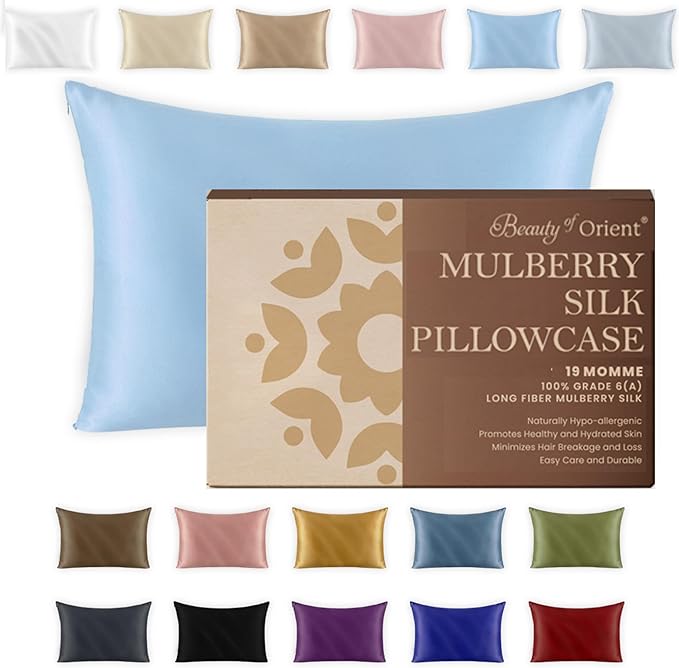 100% Pure Mulberry Silk Pillowcase by BeautyofOrient