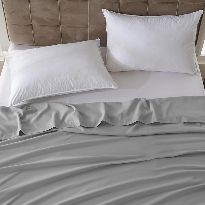ZPECC Twin Flat Sheet Only 1 Pack, Durable Light Gray Top Bed Sheets - Image 7
