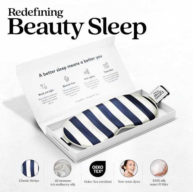 TheSleepGuard Pure Silk Sleep Mask Light Blocking Travel Essentials. Eye Masks - Image 2