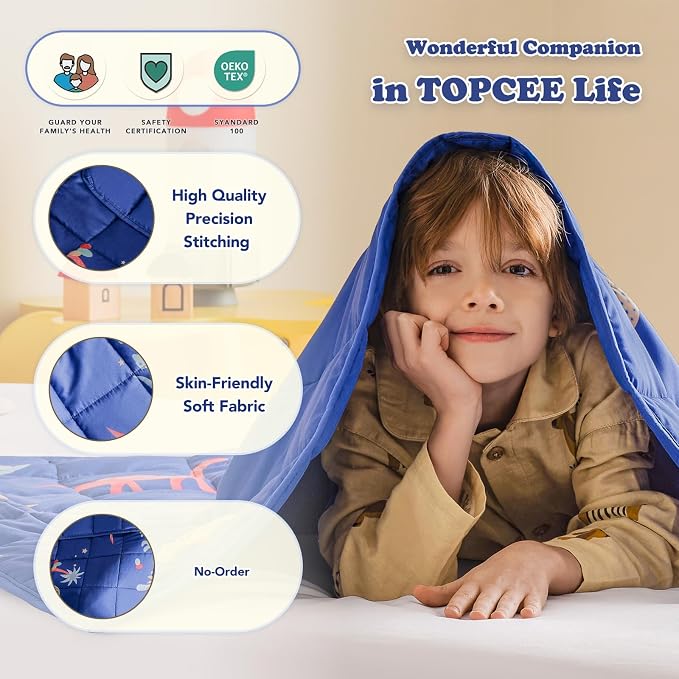 Topcee Weighted Blanket Cooling Throw Heavy Blanket - Image 5