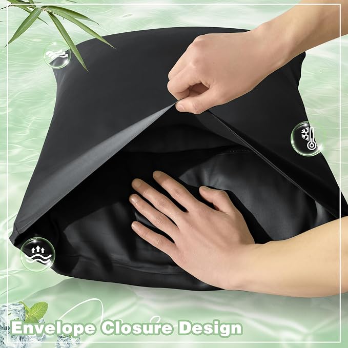 Homiest Cooling Pillow Cases Standard Size Set of 2, 100% Rayon Derived from - Image 5