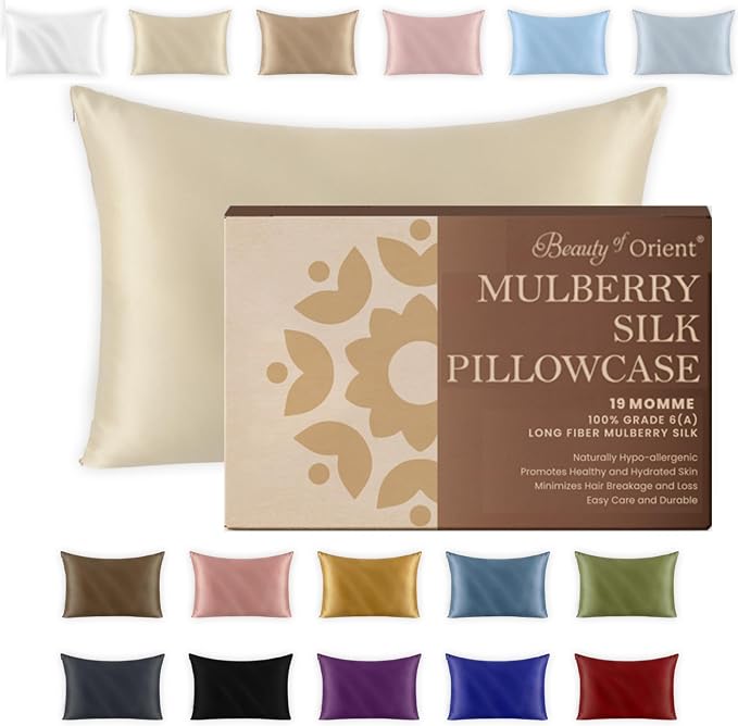 19 Momme Premium Mulberry Silk Pillowcase by BeautyofOrient