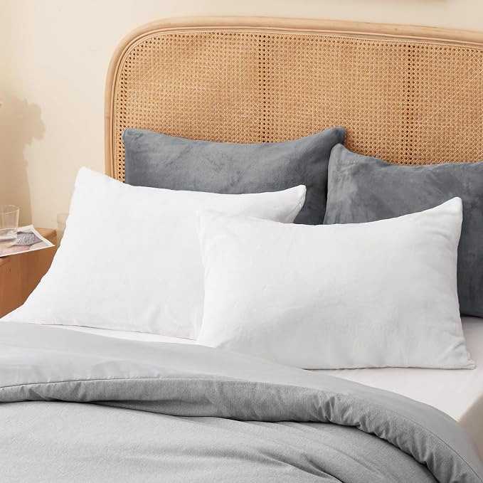 BEDELITE Flannel Pillowcases Standard Set of 2, Super Soft Fleece Pillow Case - Image 8
