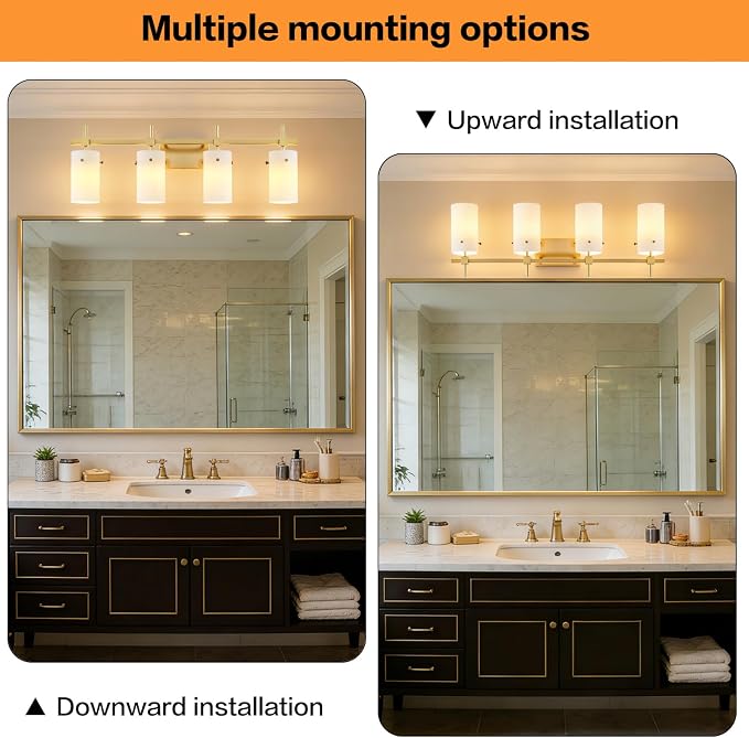 SOLFART Bathroom Light Fixtures, 4 Light Vanity Lights - Image 8