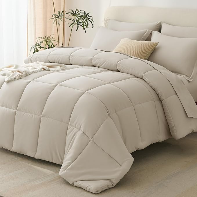 CozyLux King Size Comforter Set Oatmeal by CozyLux