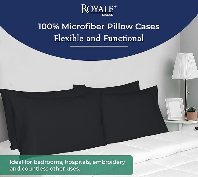 Royale Linens Queen Pillowcase Set of 2 - Image 6