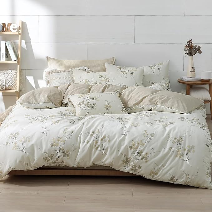 LEMIROE Floral Cotton Comforter Queen Size by LEMIROEBEDDING