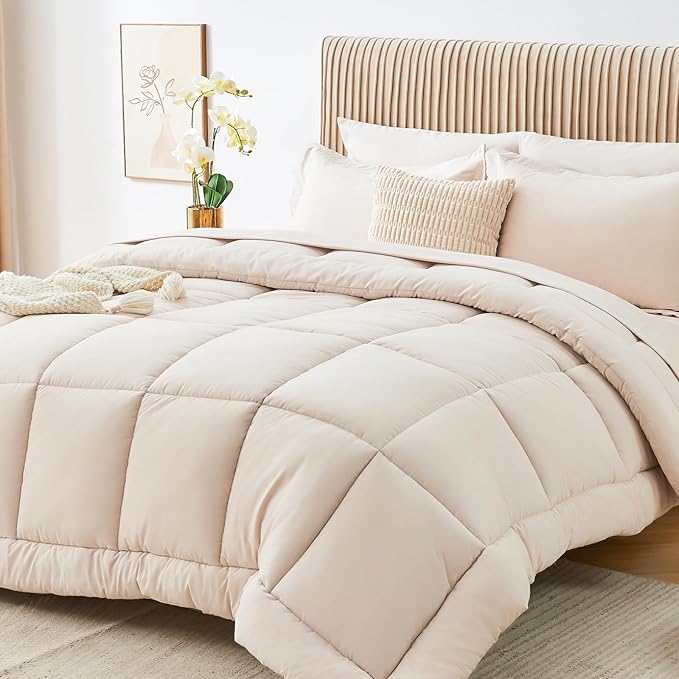 Sasttie Oversized Queen Comforter Set, 7 Pieces Extra Large Bed in a Bag by SASTTIE