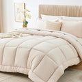 Sasttie Oversized Queen Comforter Set, 7 Pieces Extra Large Bed in a Bag by SASTTIE