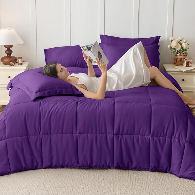 JOLLYVOGUE Queen Comforter Set, Ultra-Soft Bed in a Bag Queen Size 7 Pieces - Image 7